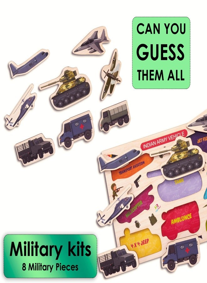 HighRoof Army Vehicles Puzzle for Kids - Engaging Military Toy Set with Soldiers, Perfect for Imaginative Play Wooden Puzzle Toys - Image 4